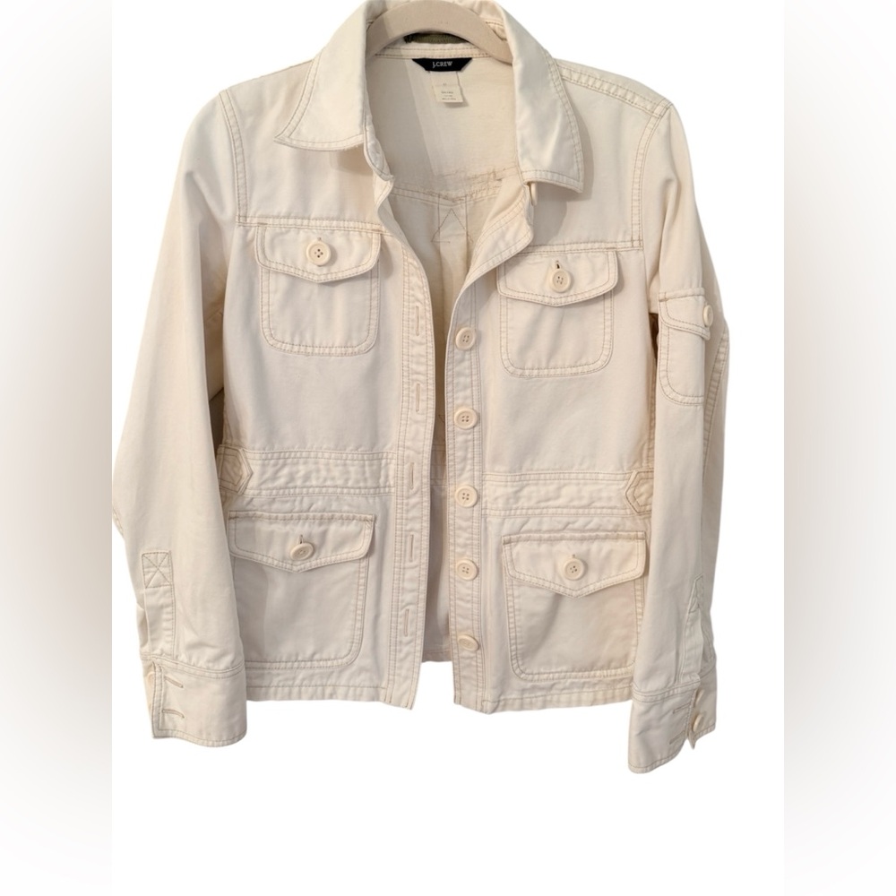 J.Crew Cream Utility Jacket • 100% Cotton • M